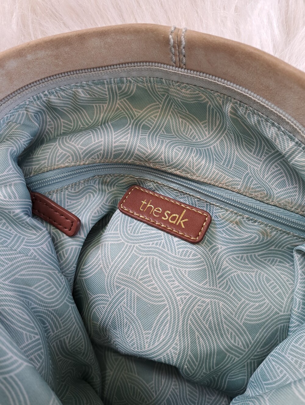 Lg The Sak Blue Leather Handbag - Picture 13 of 14